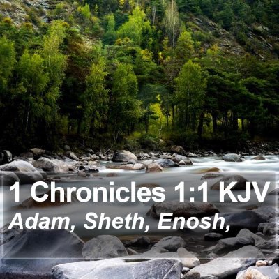1 Chronicles 1:1 KJV Bible Verse Image
