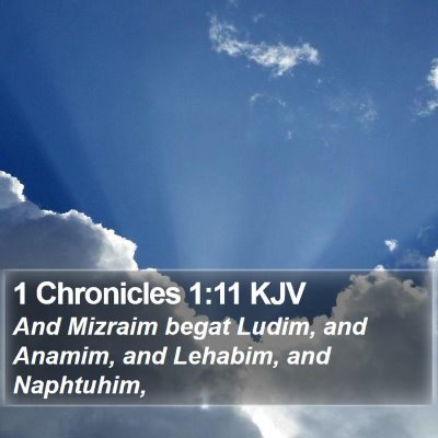 1 Chronicles 1:11 KJV Bible Verse Image