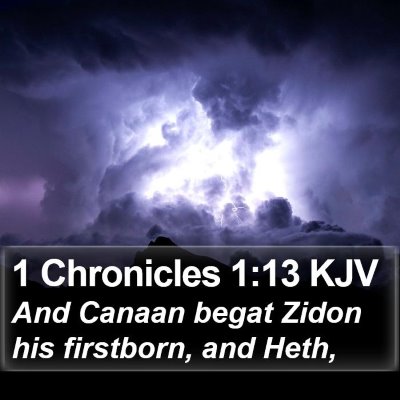 1 Chronicles 1:13 KJV Bible Verse Image