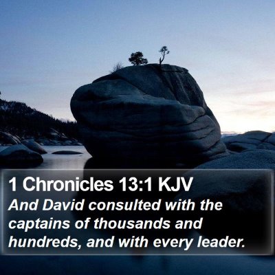 1 Chronicles 13:1 KJV Bible Verse Image