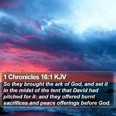 1 Chronicles 16:1 KJV Bible Verse Image