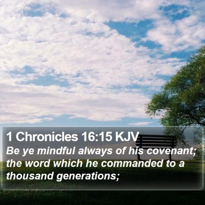 1 Chronicles 16:15 KJV Bible Verse Image