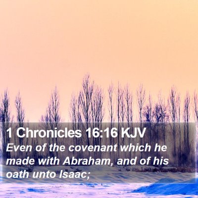 1 Chronicles 16:16 KJV Bible Verse Image