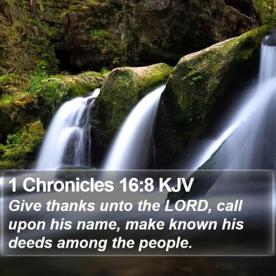 1 Chronicles 16:8 KJV Bible Verse Image