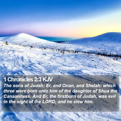 1 Chronicles 2:3 KJV Bible Verse Image