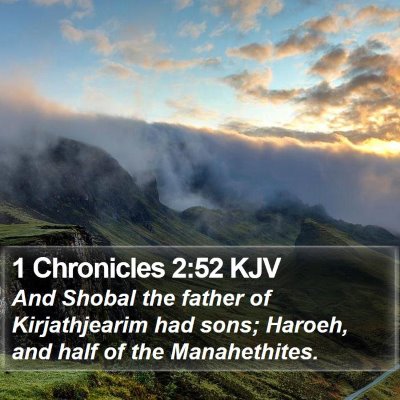 1 Chronicles 2:52 KJV Bible Verse Image