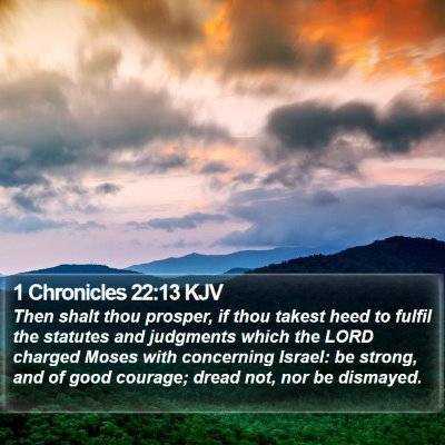 1 Chronicles 22:13 KJV Bible Verse Image