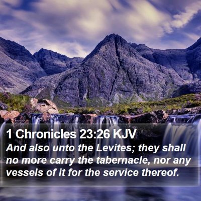 1 Chronicles 23:26 KJV Bible Verse Image