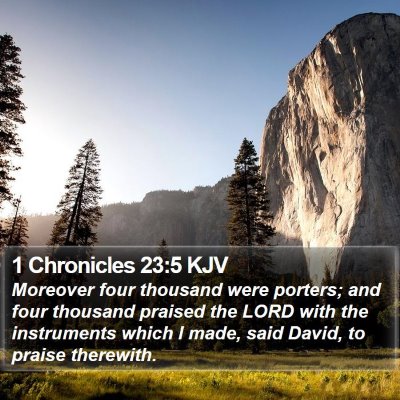 1 Chronicles 23:5 KJV Bible Verse Image