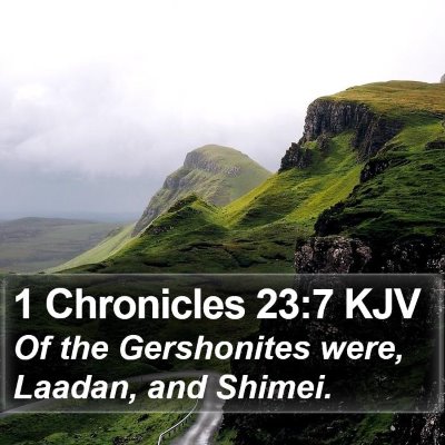1 Chronicles 23:7 KJV Bible Verse Image