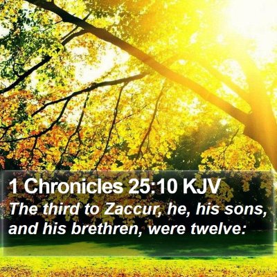 1 Chronicles 25:10 KJV Bible Verse Image