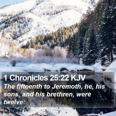 1 Chronicles 25:22 KJV Bible Verse Image
