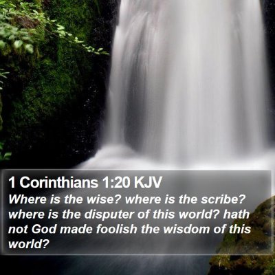 1 Corinthians 1:20 KJV Bible Verse Image
