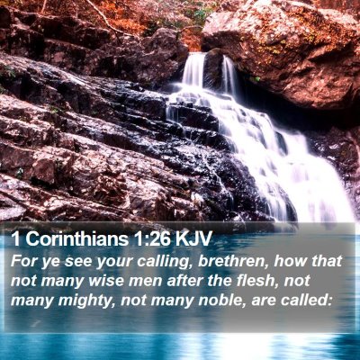 1 Corinthians 1:26 KJV Bible Verse Image