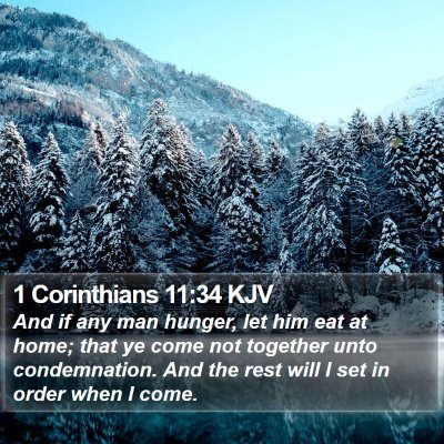 1 Corinthians 11:34 KJV Bible Verse Image