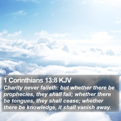 1 Corinthians 13:8 KJV Bible Verse Image
