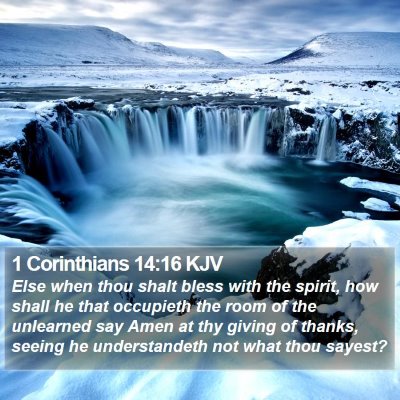 1 Corinthians 14:16 KJV Bible Verse Image