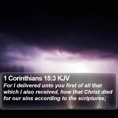 1 Corinthians 15:3 KJV Bible Verse Image