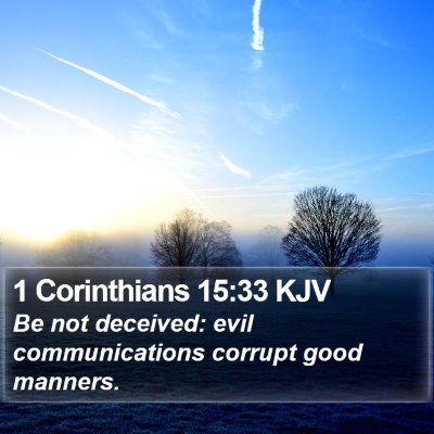 1 Corinthians 15:33 KJV Bible Verse Image