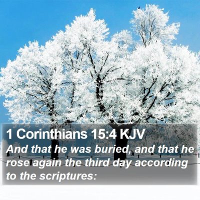 1 Corinthians 15:4 KJV Bible Verse Image