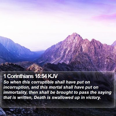 1 Corinthians 15:54 KJV Bible Verse Image