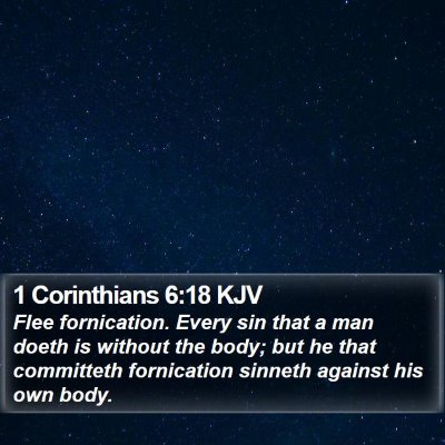 1 Corinthians 6:18 KJV Bible Verse Image
