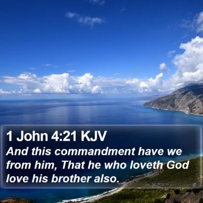 1 John 4:21 KJV Bible Verse Image