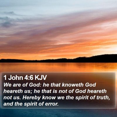 1 John 4:6 KJV Bible Verse Image