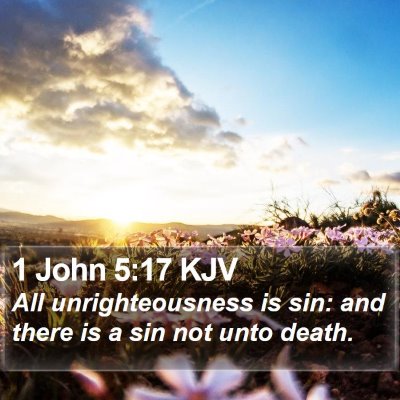 1 John 5:17 KJV Bible Verse Image