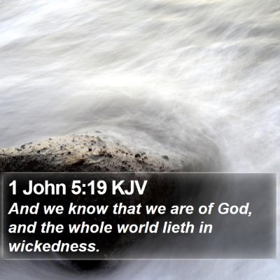 1 John 5:19 KJV Bible Verse Image