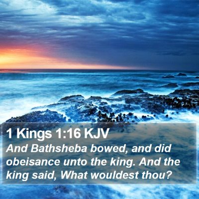 1 Kings 1:16 KJV Bible Verse Image