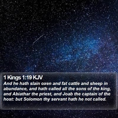 1 Kings 1:19 KJV Bible Verse Image