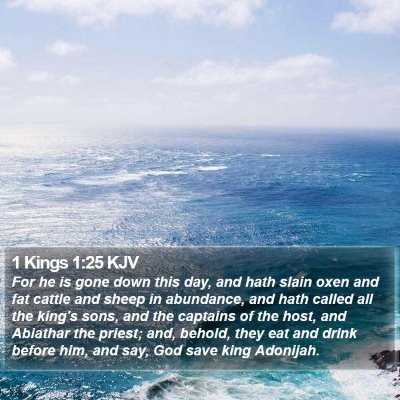 1 Kings 1:25 KJV Bible Verse Image