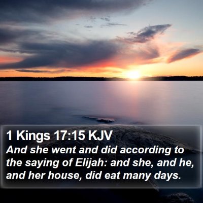 1 Kings 17:15 KJV Bible Verse Image