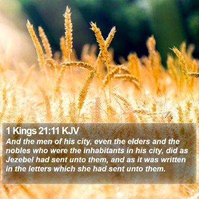 1 Kings 21:11 KJV Bible Verse Image