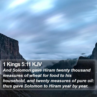 1 Kings 5:11 KJV Bible Verse Image