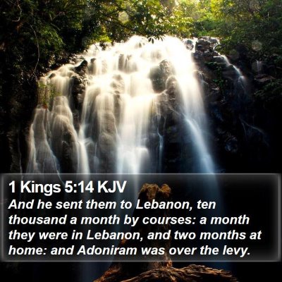 1 Kings 5:14 KJV Bible Verse Image