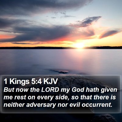 1 Kings 5:4 KJV Bible Verse Image