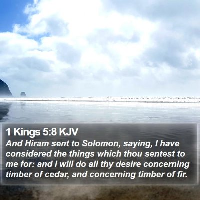 1 Kings 5:8 KJV Bible Verse Image