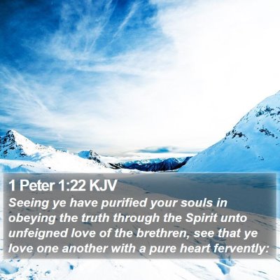 1 Peter 1:22 KJV Bible Verse Image