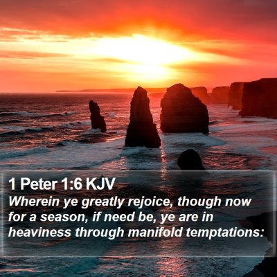 1 Peter 1:6 KJV Bible Verse Image