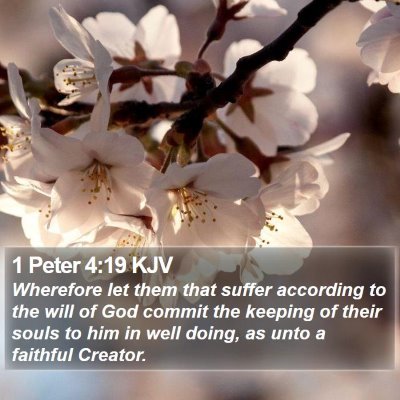 1 Peter 4:19 KJV Bible Verse Image