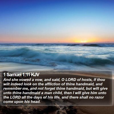 1 Samuel 1:11 KJV Bible Verse Image