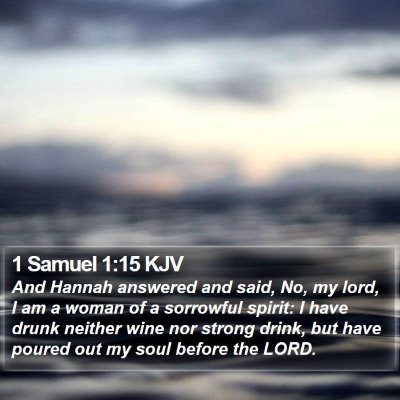 1 Samuel 1:15 KJV Bible Verse Image