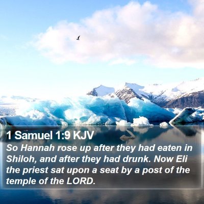 1 Samuel 1:9 KJV Bible Verse Image