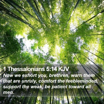 1 Thessalonians 5:14 KJV Bible Verse Image