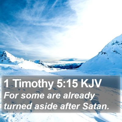 1 Timothy 5:15 KJV Bible Verse Image