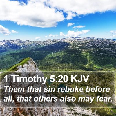 1 Timothy 5:20 KJV Bible Verse Image