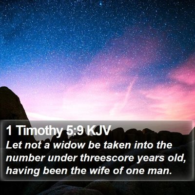 1 Timothy 5:9 KJV Bible Verse Image