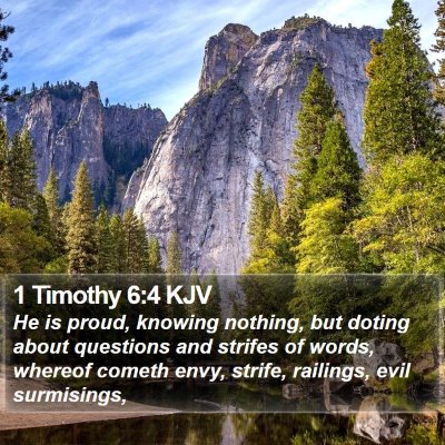 1 Timothy 6:4 KJV Bible Verse Image